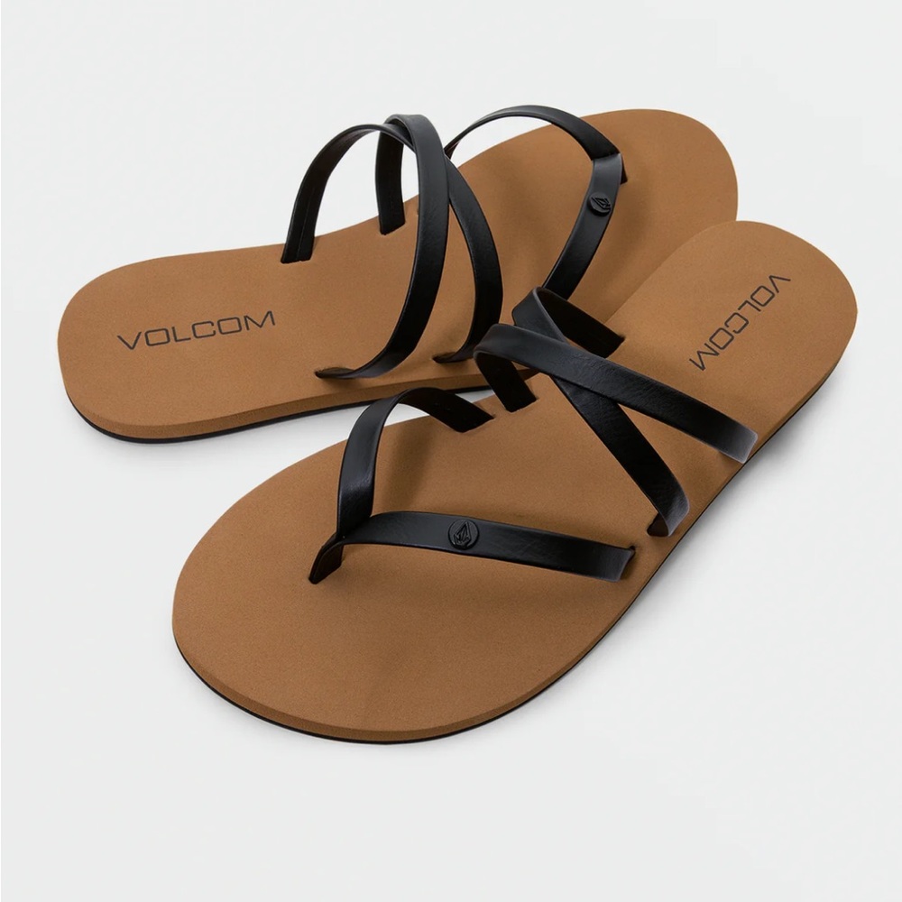 7/$20 Volcom EASY BREEZY II SANDALS - BLACK size 9